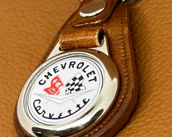 Leather Keychain High-Quality for corvette