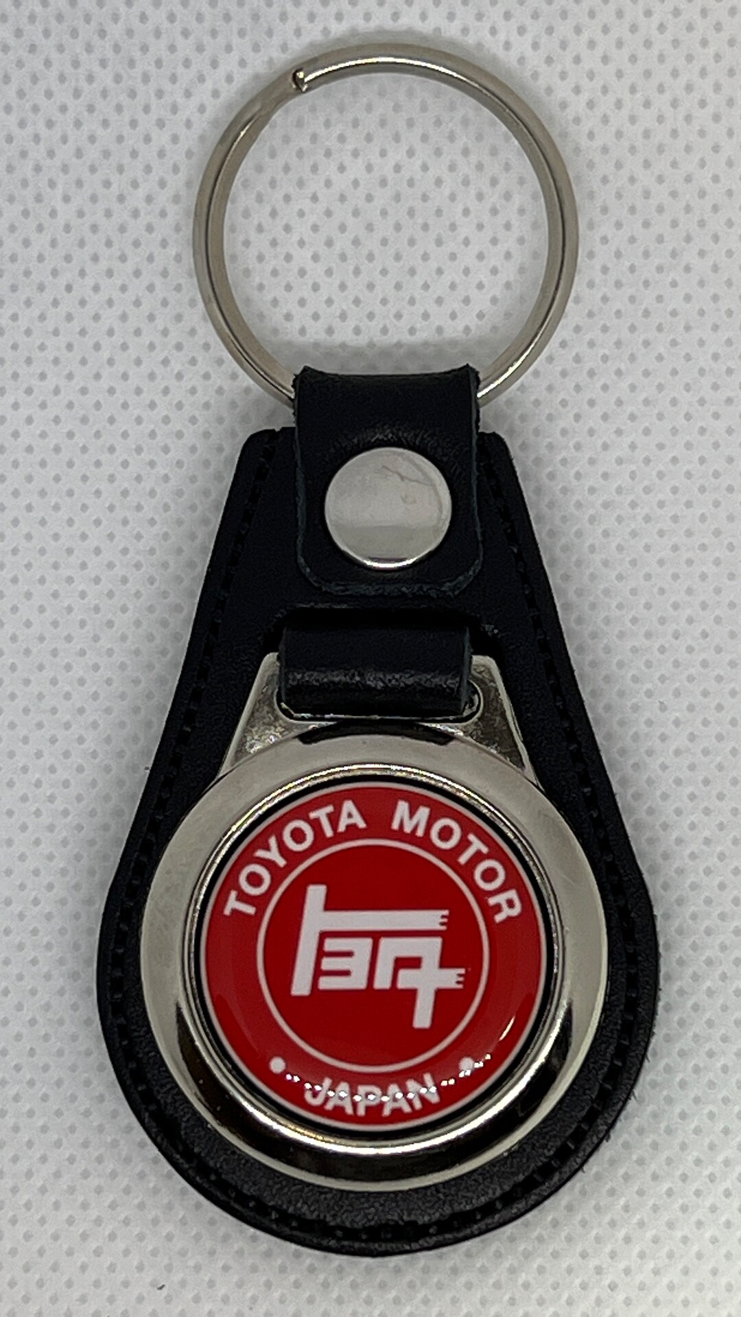 TOYOTA LEATHER Keychain High-quality Red and White Teq - Etsy TOYOTA LEATHER Keychain High-quality Red and White Teq - Etsy