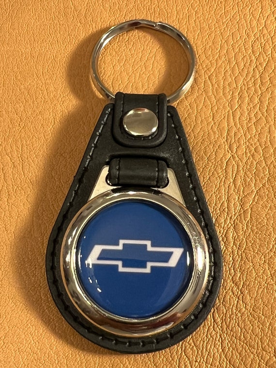 CHEVY BOWTIE KEYCHAIN Blue Black Back Etsy Australia