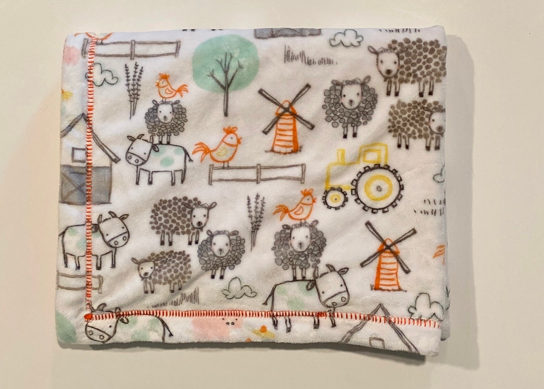 Old McDonald's Farm Minky Baby Blanket Handmade Baby Etsy