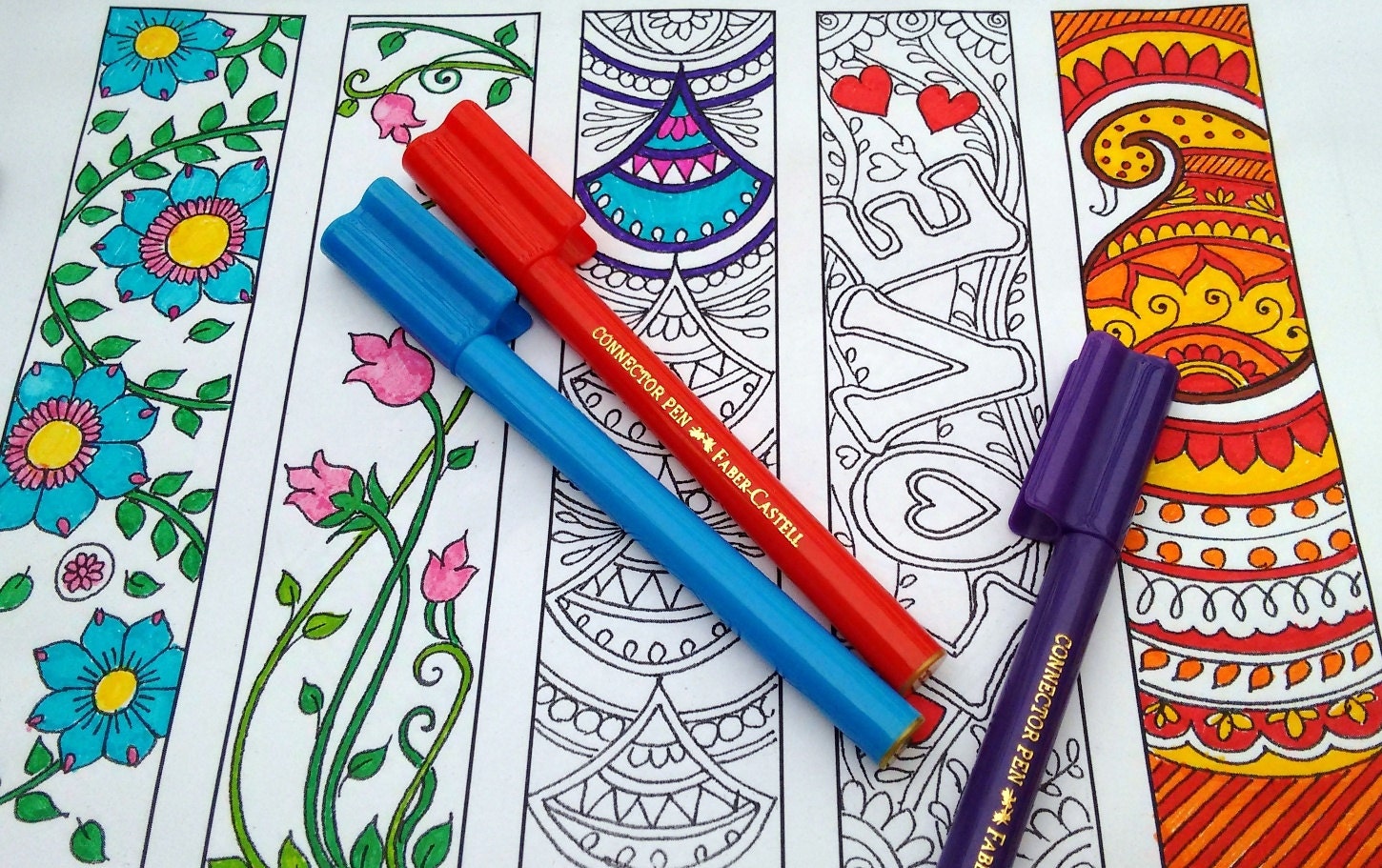 coloring bookmarks bookmark coloring bookmarks to colour etsy