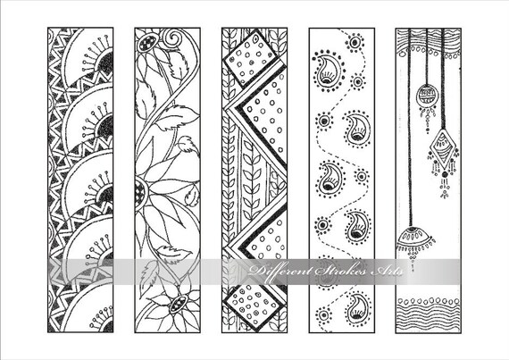 printable bookmarks bookmarks to color bookmarks colouring etsy