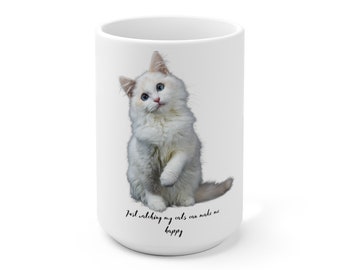 Kitty Cat Animal Ceramic Mug 15oz