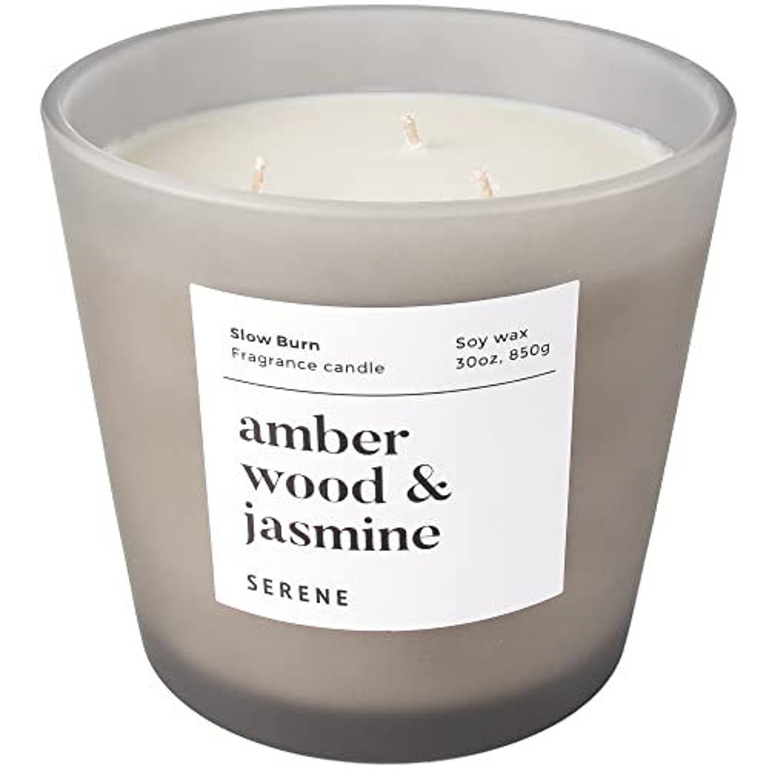 Large Scented Candle Sandalwood & White Musk 30oz 3 Wick Etsy