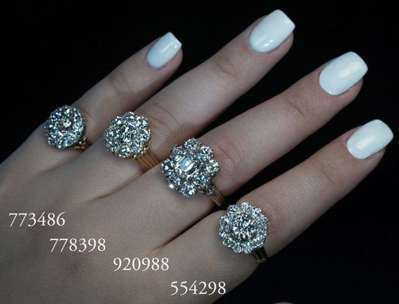 Vintage Three Stone 1.60 ct Diamond Engagement Ri… - image 6