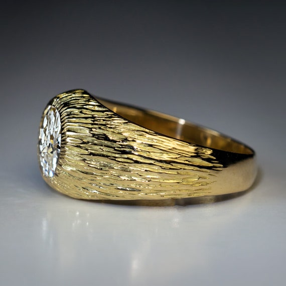 Antique 1.24 Ct Old European Cut Diamond Gold Ring - image 2