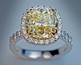 5.37 Carat Fancy Color Diamond Engagement Ring