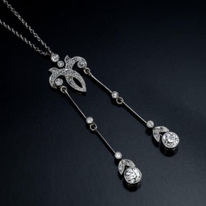 Belle Epoque Antique Diamond Negligee Necklace