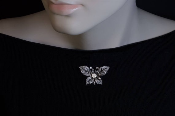 Antique Victorian Diamond Butterfly Brooch - image 2