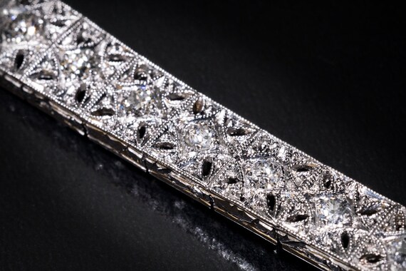 Antique Art Deco Diamond Platinum Bracelet - image 7