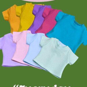 Le t-shirt personnalisé pour poupées s'adapte aux poupées américaines et aux autres poupées de 18 pouces. image 13