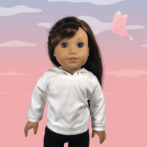18 inch doll hoodie with custom logo Personalized doll hoodie FITS American Girl and Bitty Baby Birthday gift for girls doll Matching Hoodie