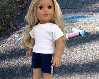 Custom Doll T-Shirt fits American Girl Dolls and other 18 inch dolls.