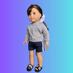 Custom 18 inch doll Crewneck Personalized Shirt for doll FITS American Girl and Bitty Baby Birthday gift for girls doll Matching Crewneck