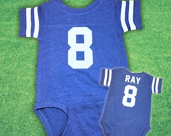 Custom Football Jersey for Baby First Birthday Outfit for Sports Fans Football themed Shirt for Photo Shoot