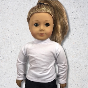 Modern doll clothes for 18 inch dolls Mock Neck Doll Shirt FITS American Girl Dolls and Our Generation Doll clothes Gift for little Girl