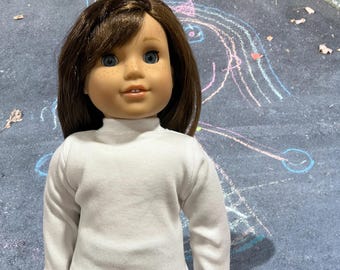 Handmade doll clothes fits 18 inch dolls Mock Neck Doll Shirt FITS American Girl Dolls and Modern Doll clothes Gift for little Girl