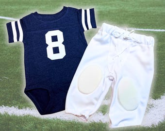 Personalized Baby Football Jersey and Pants Set: Black Sports Outfit for Kids