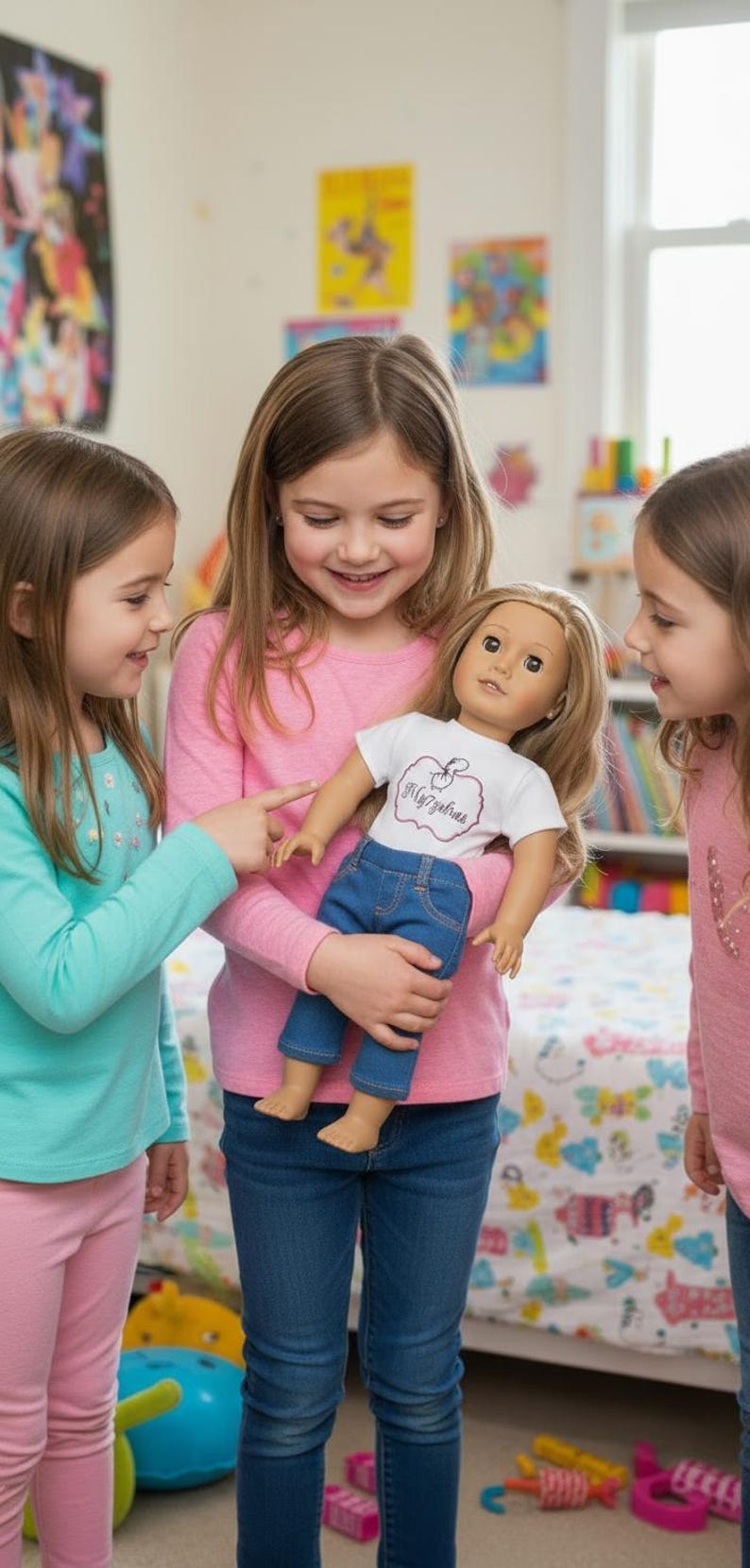Le t-shirt personnalisé pour poupées s'adapte aux poupées américaines et aux autres poupées de 18 pouces. image 12