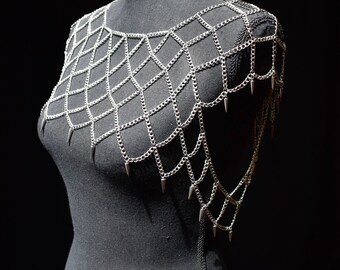 Spiked Metal Chain Top