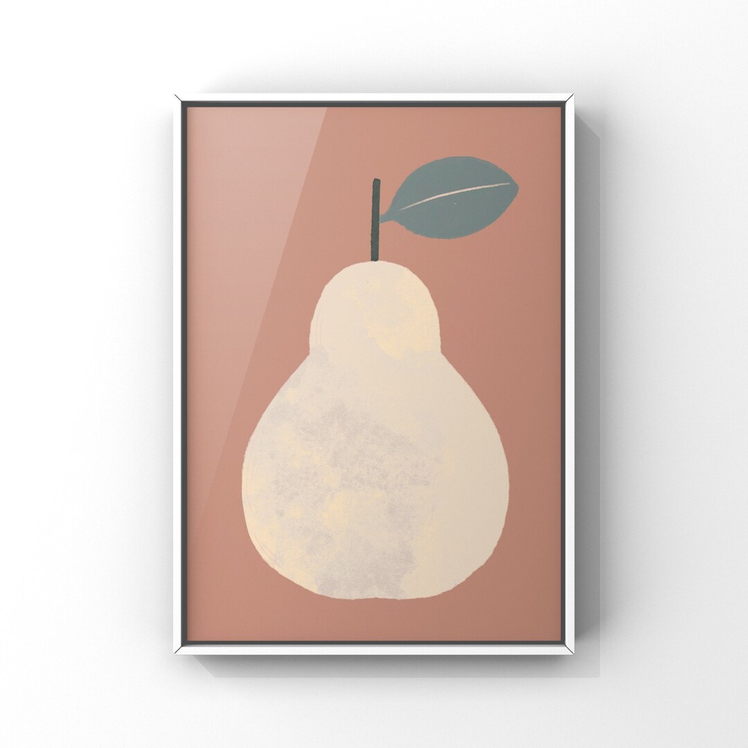 Fruit Nursery Wall Art Minimalist Nursery Art Neutral Etsy