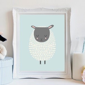Baby sheep Nursery art, sheep nursery art, Sheep nursery decor, baby sheep wall art, sheep Nursery art print,animal wall art