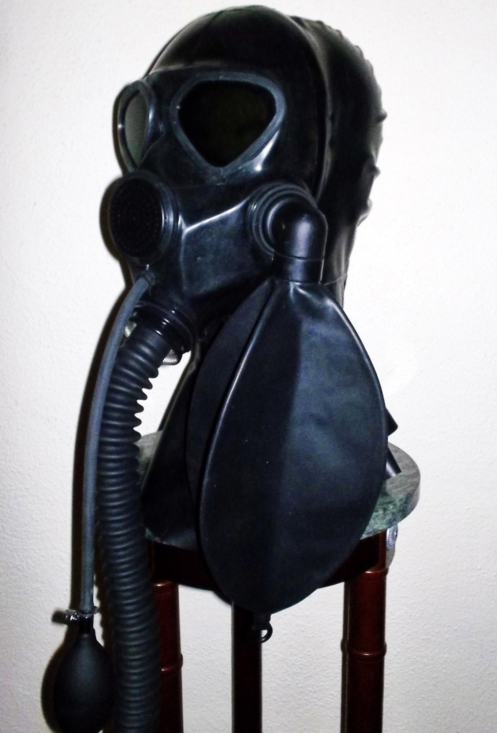 Fetish Heavy Rubber LATEX Gas Mask HOOD w/ Dark Tinted Lens Etsy