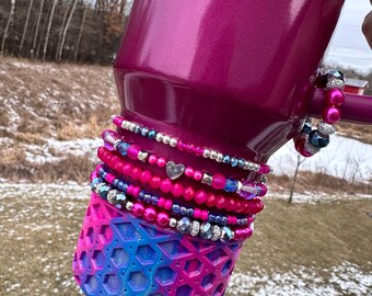 Berry Truffle Bracelet Accessories for Stanley - Choose your stack size