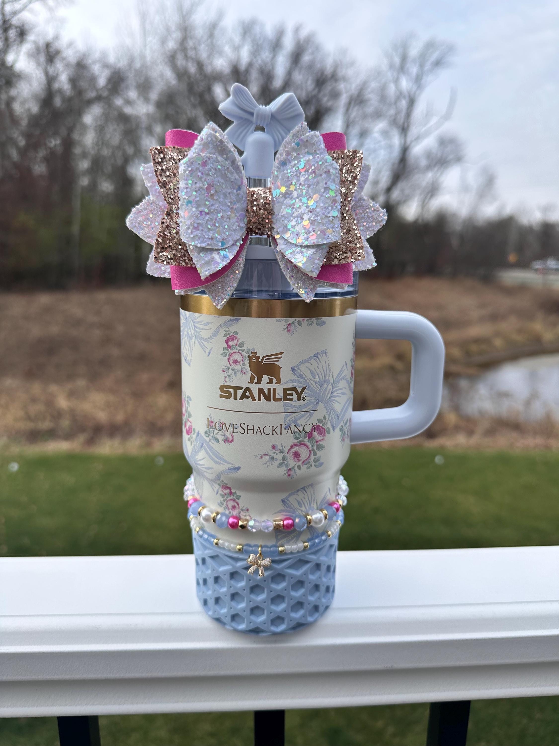 Loveshack Fancy Rosa Beaux Blue - Blue, Pink and White Accessory  display picture 1