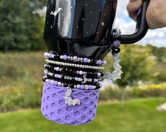 Accessori per bracciale Spellcast Black Stanley - Nero e viola con ciondolo a forma di pipistrello