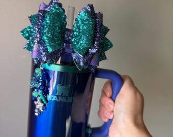 Starshine Stanley Straw Bow - Purple and Teal Version Accessory