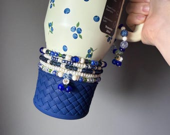 Freshly Pick’d Hydrojug Bracelet Accessory - Green and blue with blueberry charm