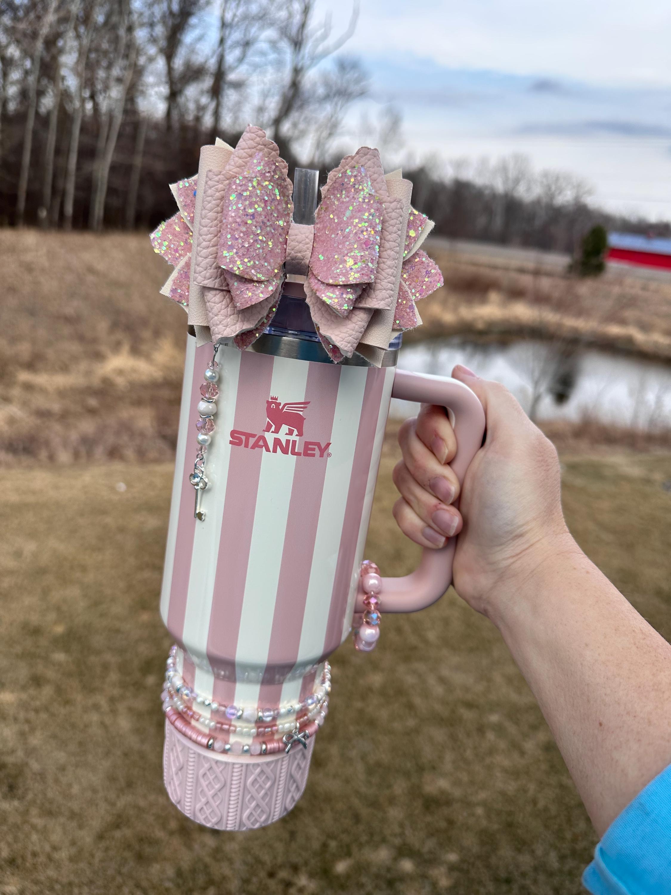 Pink Cabana and Peach Whip Gloss Stanley Bracelet Accessories