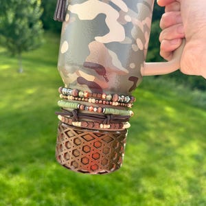 Post Malone Stanley Bracelet Accessory with optional sliding knot cord bracelet