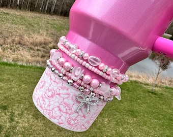 Winter Pink - Sweet Pink - Tumbler Pink Bracelet Set