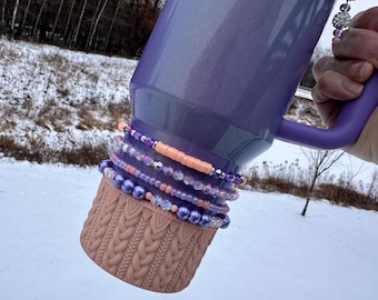 Sofort versandfertig! Periwinkle Shimmer Armband Stack für Stanley - Purple und Peach