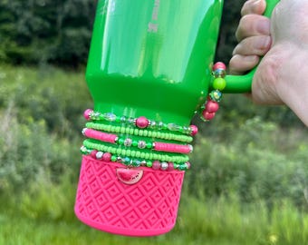 Stanley Starbucks Summer Green SXS Bracelet Accessory - Watermelon