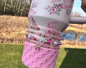 Loveshack Fancy Rosa Beaux Pink - Pink Accessory Bracelets for Stanley
