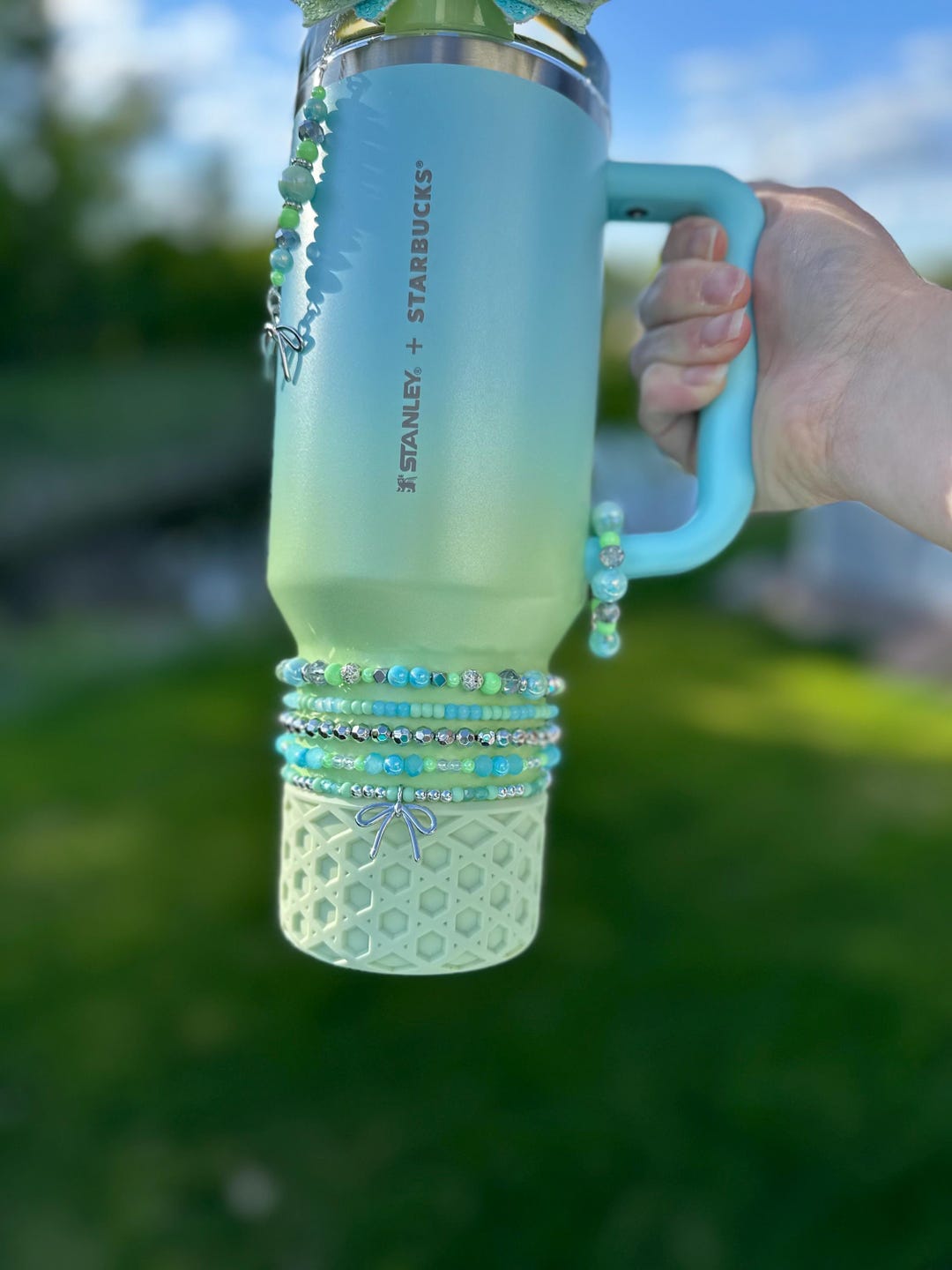 Thailand Blue Green Ombré SXS Bracelet Stack Accessory for Stanley - Etsy