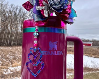 Berry Truffle Hearts Straw Dangle