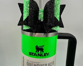 Neon Green and Black Stanley Bow