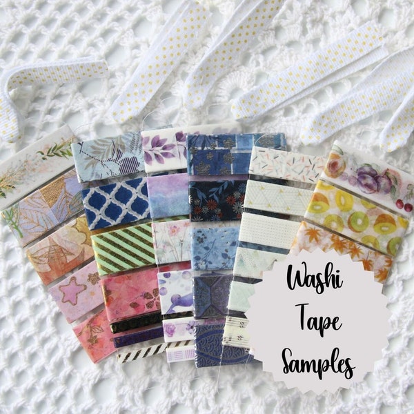 Washi Tape Samples Pack - Washi Tapes - Various colours, patterns | Junk Journaling Supplies | DIY Scrapbook Supplies | Ephemera