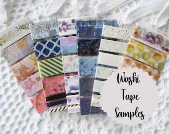 Washi Tape Samples Pack - Washi Tapes - Various colours, patterns | Junk Journaling Supplies | DIY Scrapbook Supplies | Ephemera