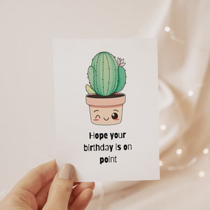 J'espère que votre anniversaire tombe à pic - Carte de cactus amusante avec cachet de cire | Pour un anniversaire | Carte d'anniversaire drôle | Carte humoristique | Pour un ami, la famille