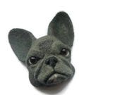 Wall Hanging Dog Decor 3d wall art French bulldog Felt Animal Faux animal heads