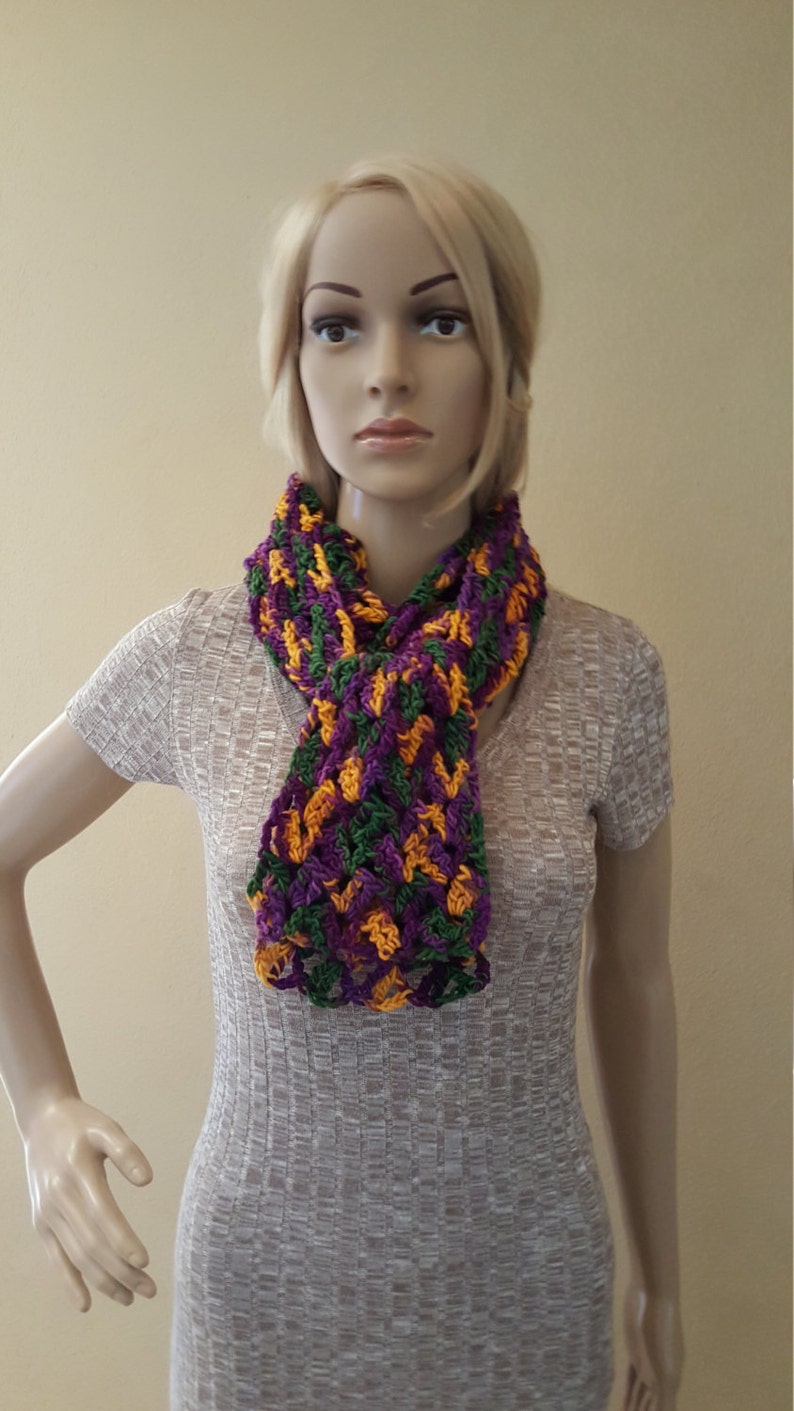 Long Crochet Scarf, Long Knitted Scarf, Organic Kettledyed Wool
