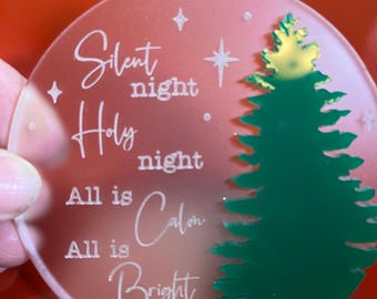 Nuit silencieuse, Nuit sainte, Tout est calme, Tout est lumineux Décoration ornementale