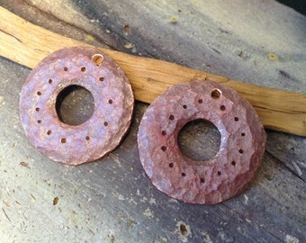 Copper Components, DIY copper jewelry, Copper Washers, DIY Jewelry Accessories, Hammered Copper Components, Handmade Copper Jewelry C135