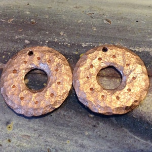Shiny Copper Components, DIY copper jewelry, Copper Washers, DIY Jewelry Accessories, Hammered Copper Components, Handmade Copper C135