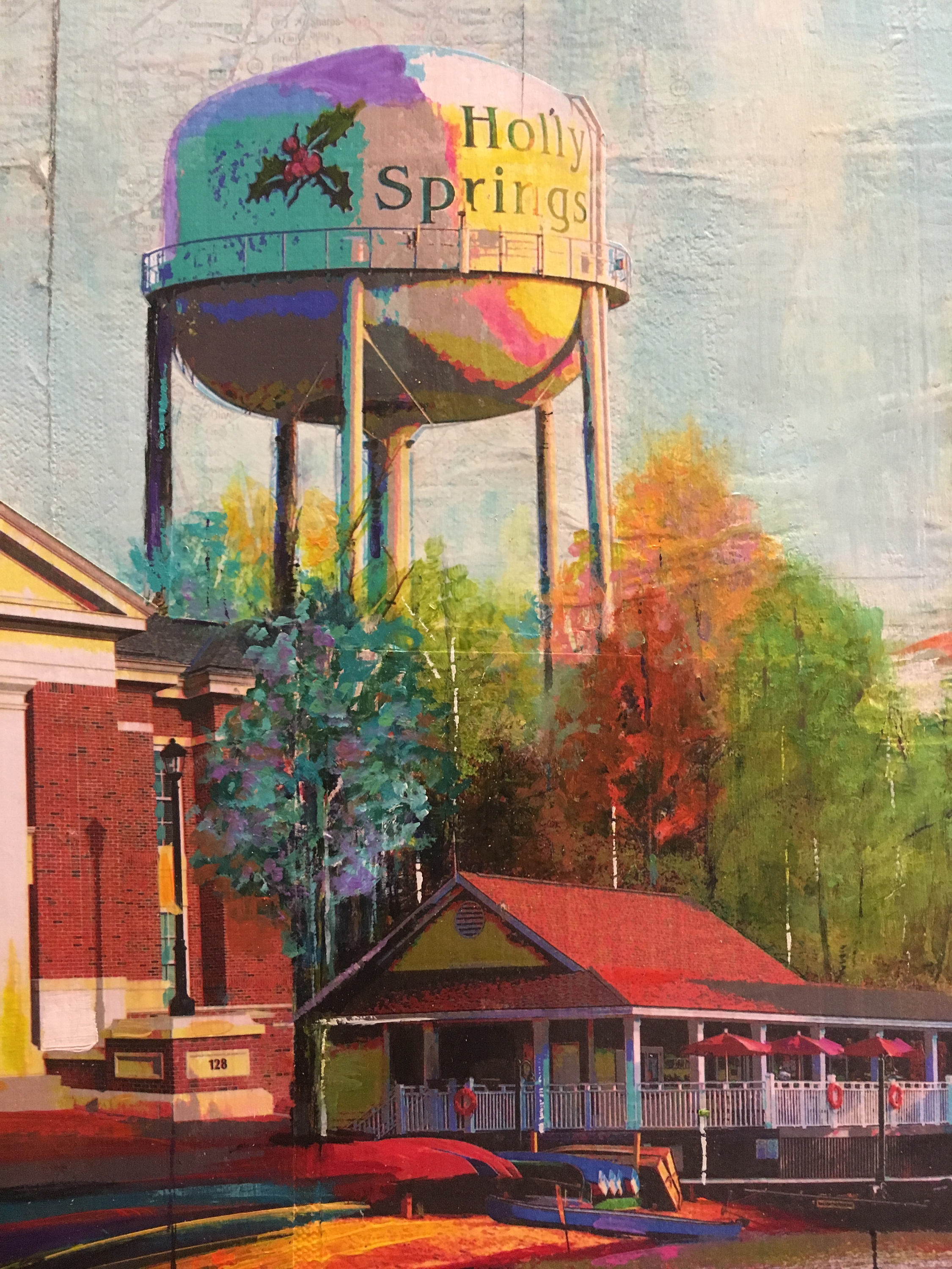 to Holly Springs NC Giclee Paper Print . Holly Etsy